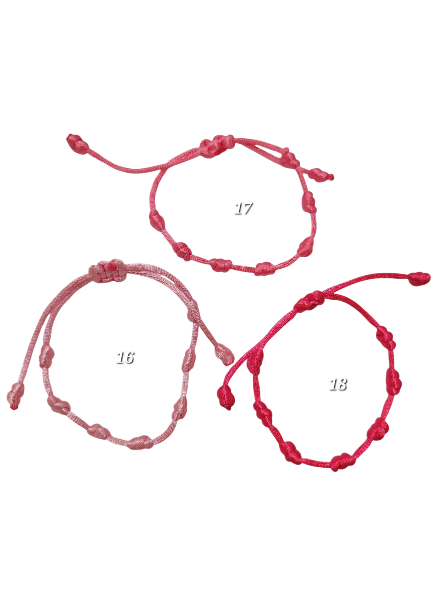 7 nuedos color bracelets