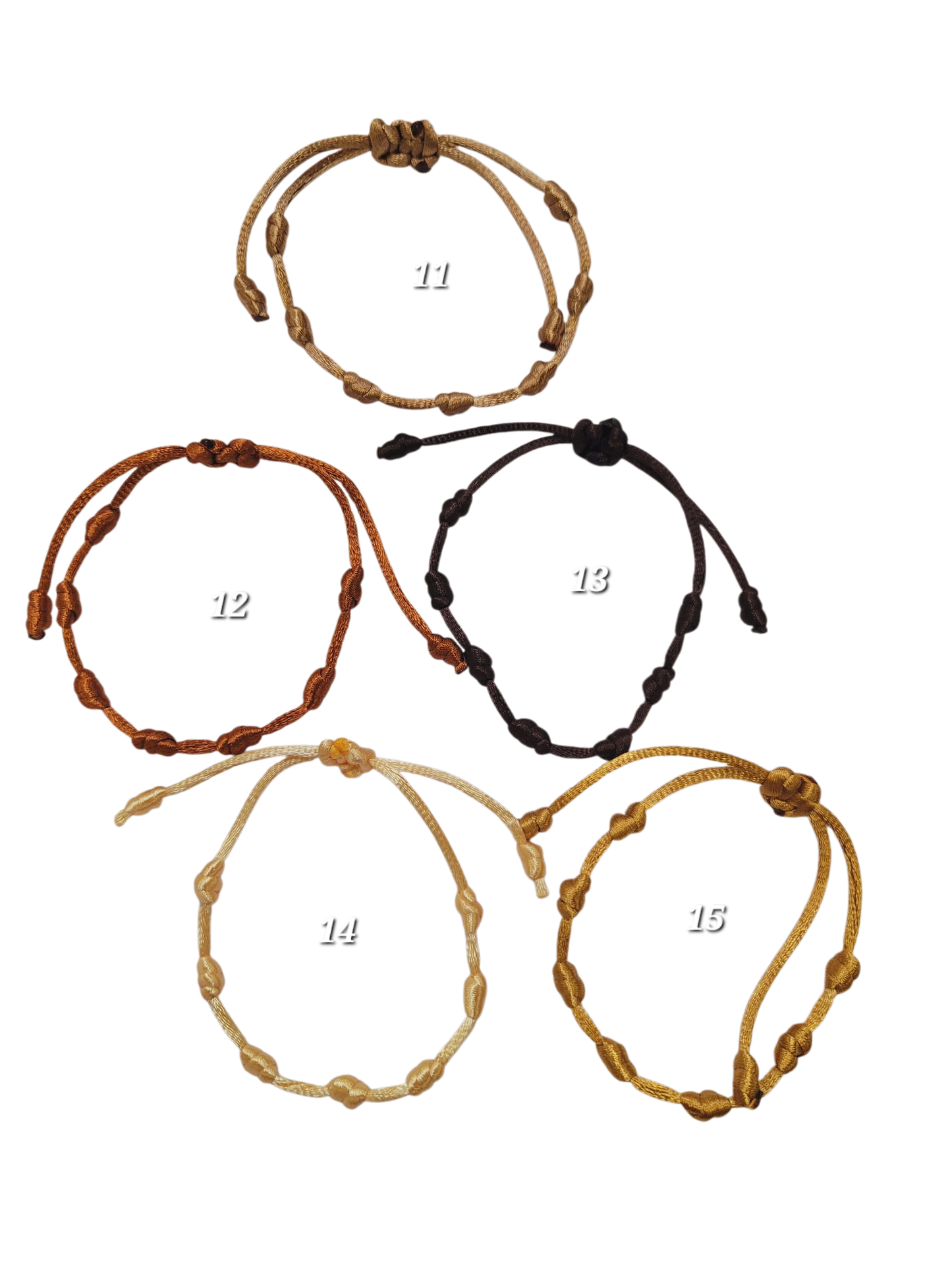 7 nuedos color bracelets