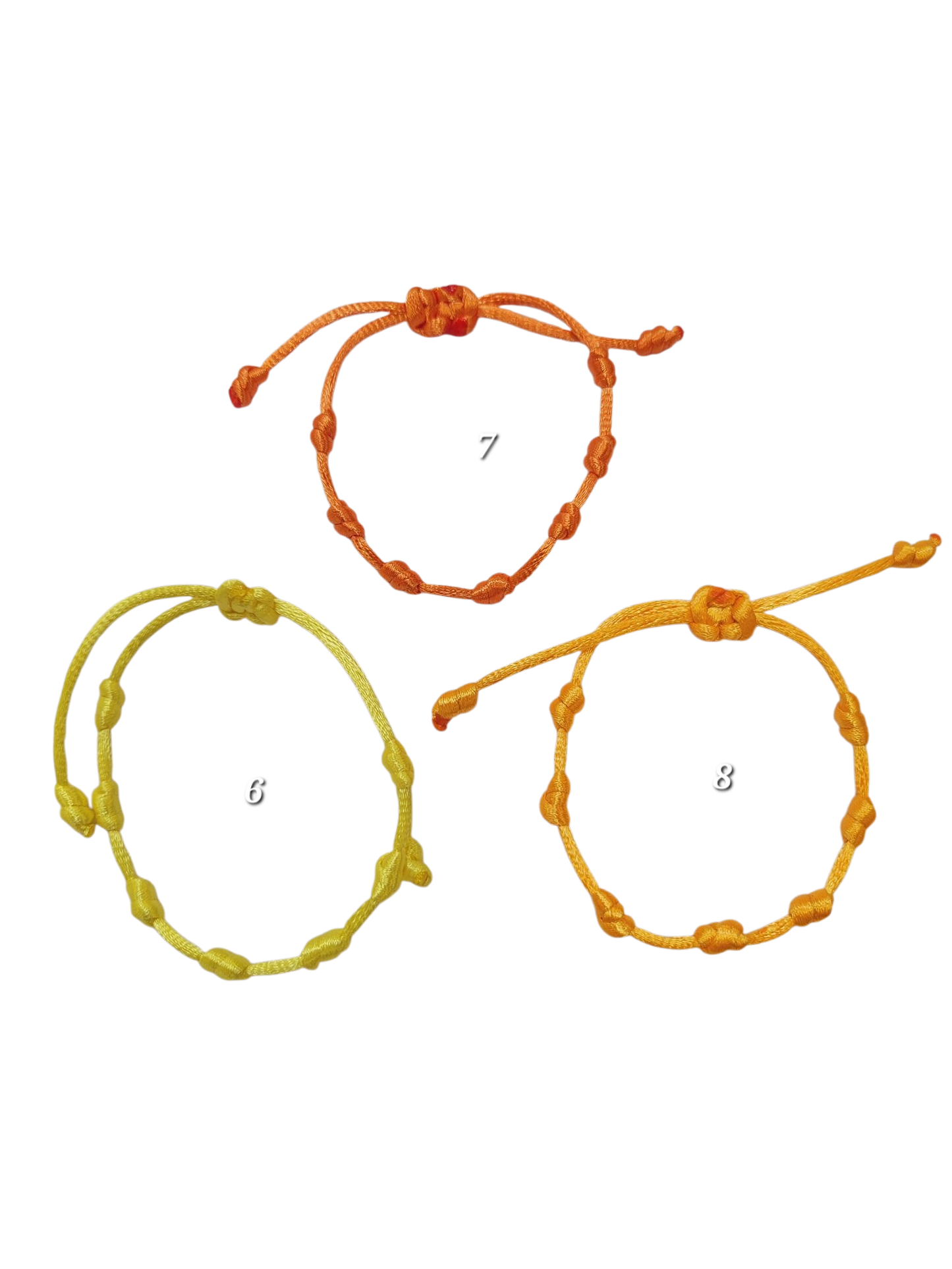 7 nuedos color bracelets