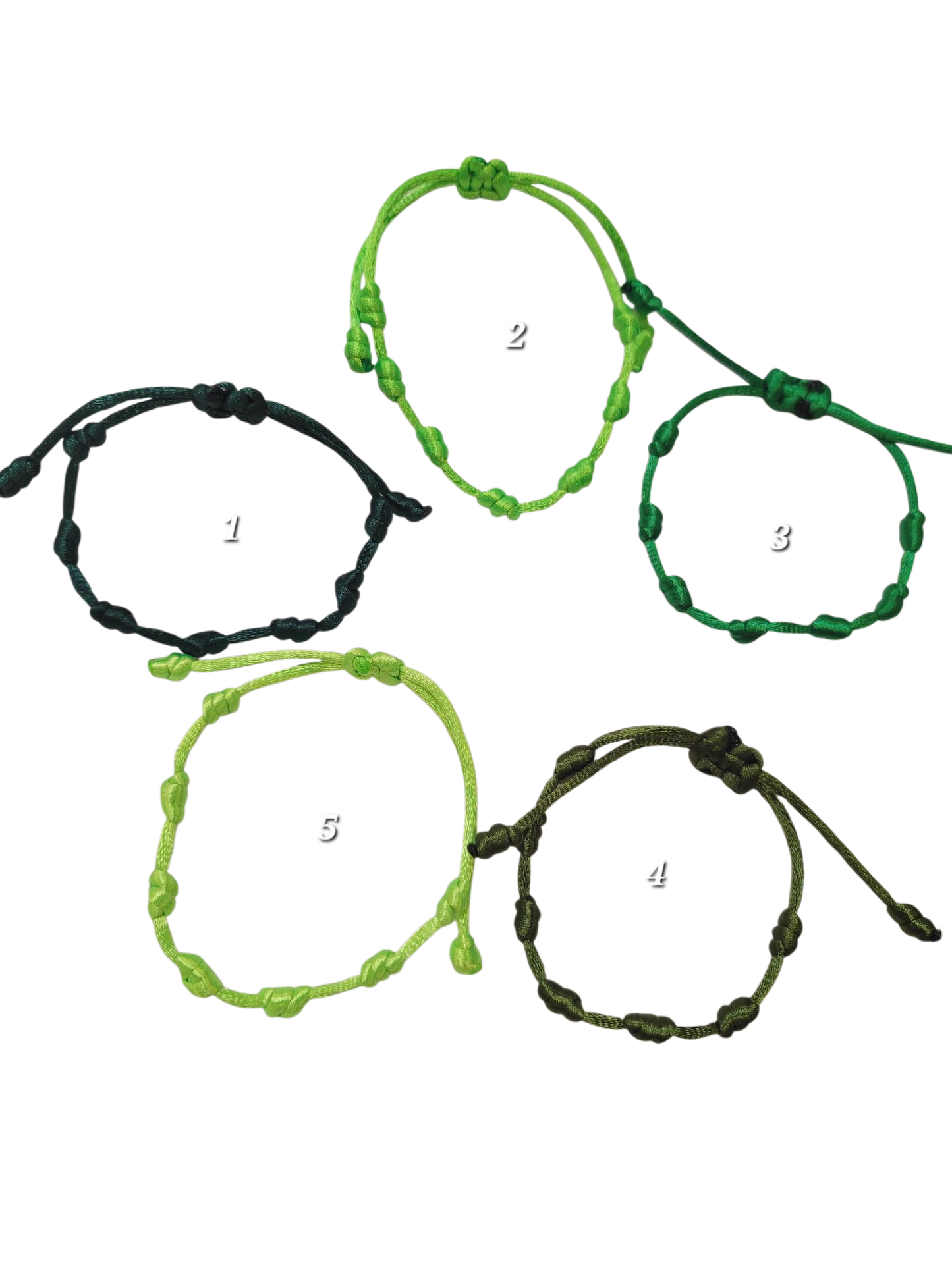 7 nuedos color bracelets