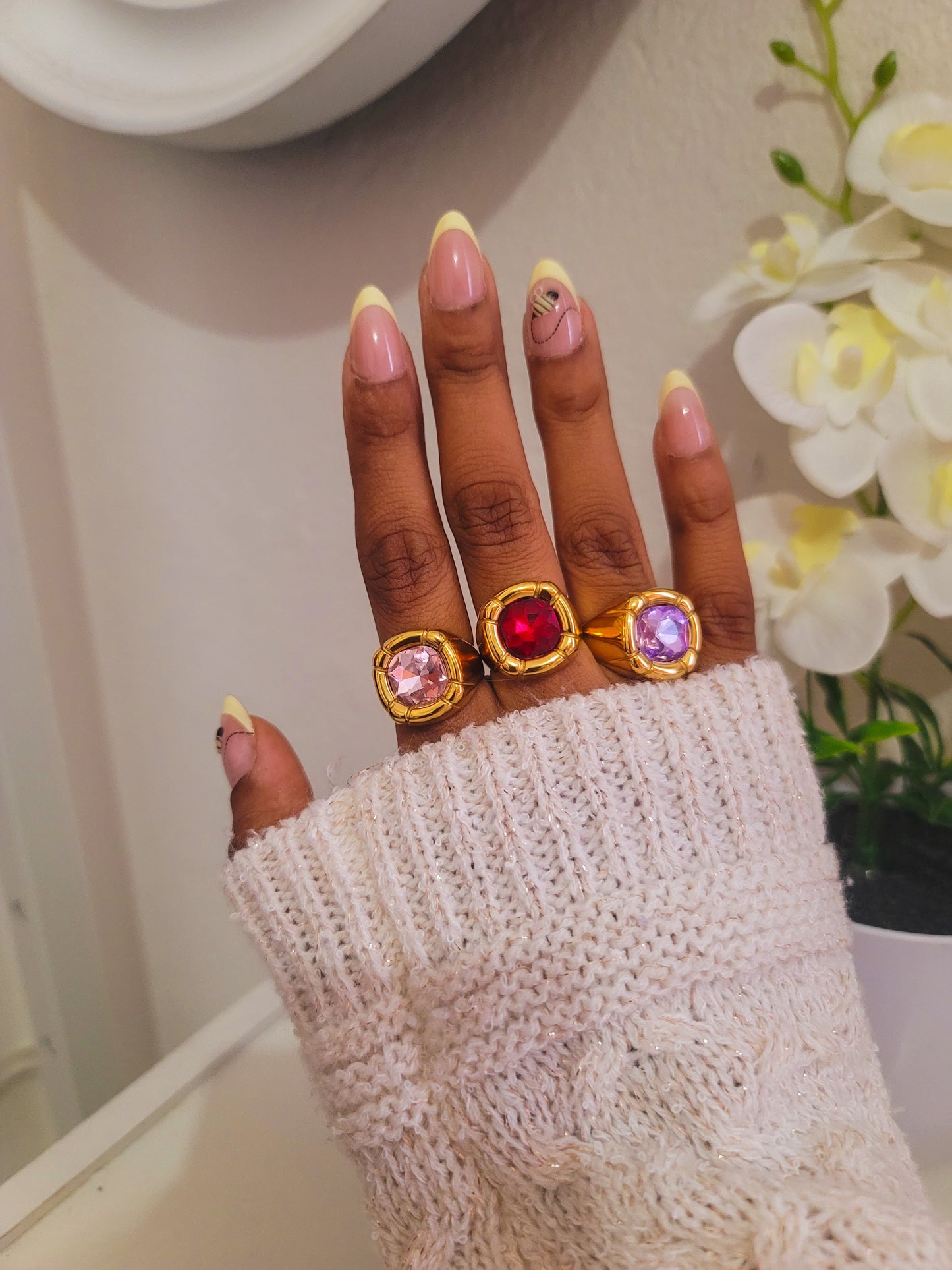 Ring chunky stone