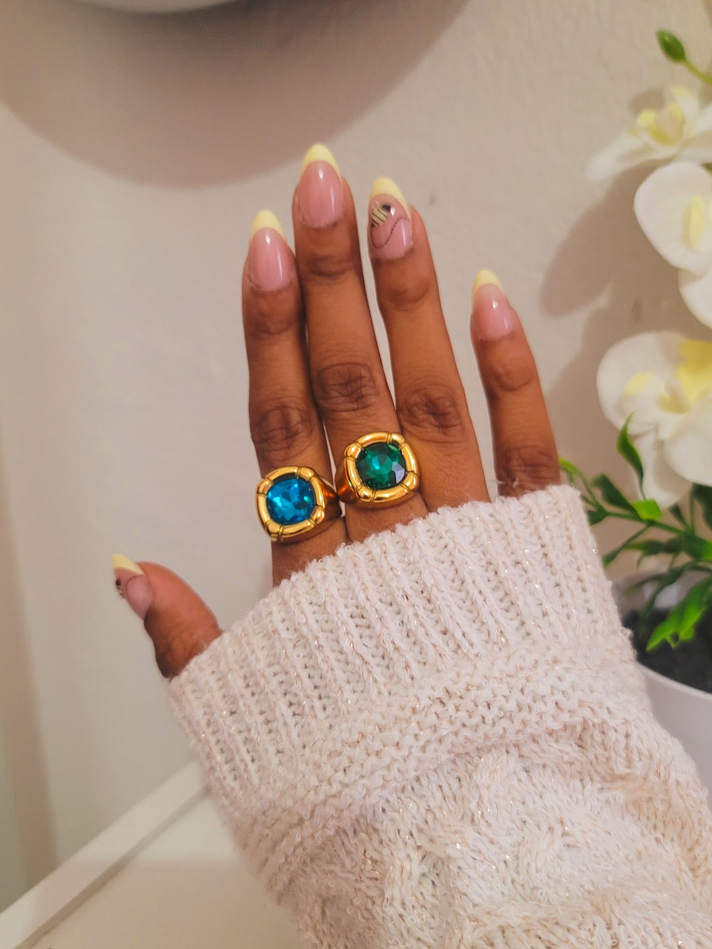 Ring chunky stone