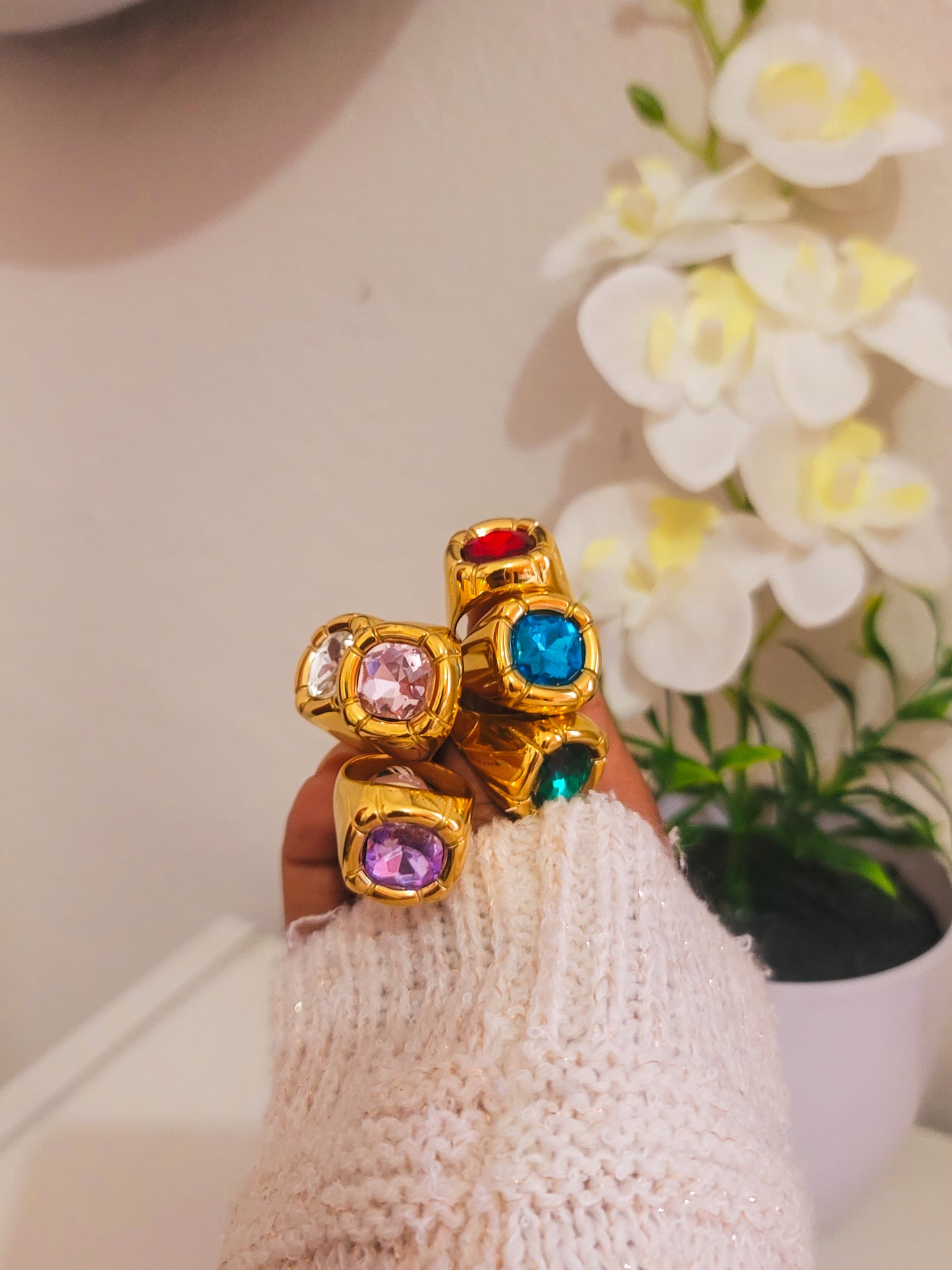 Ring chunky stone