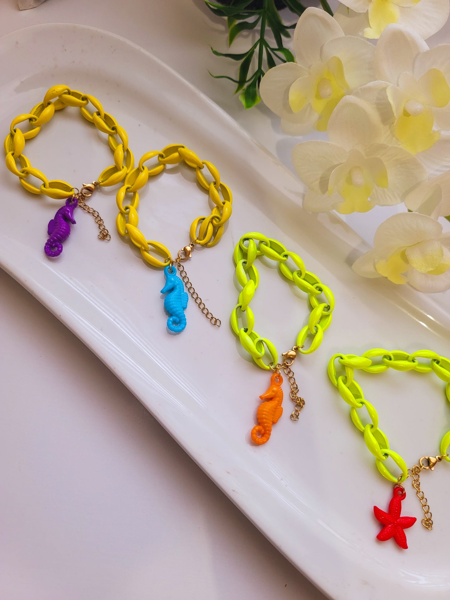 Summer color bracelets 🪼🪸🦑