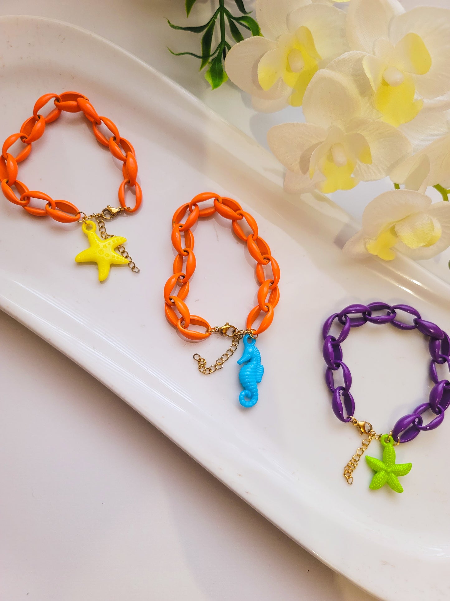 Summer color bracelets 🪼🪸🦑