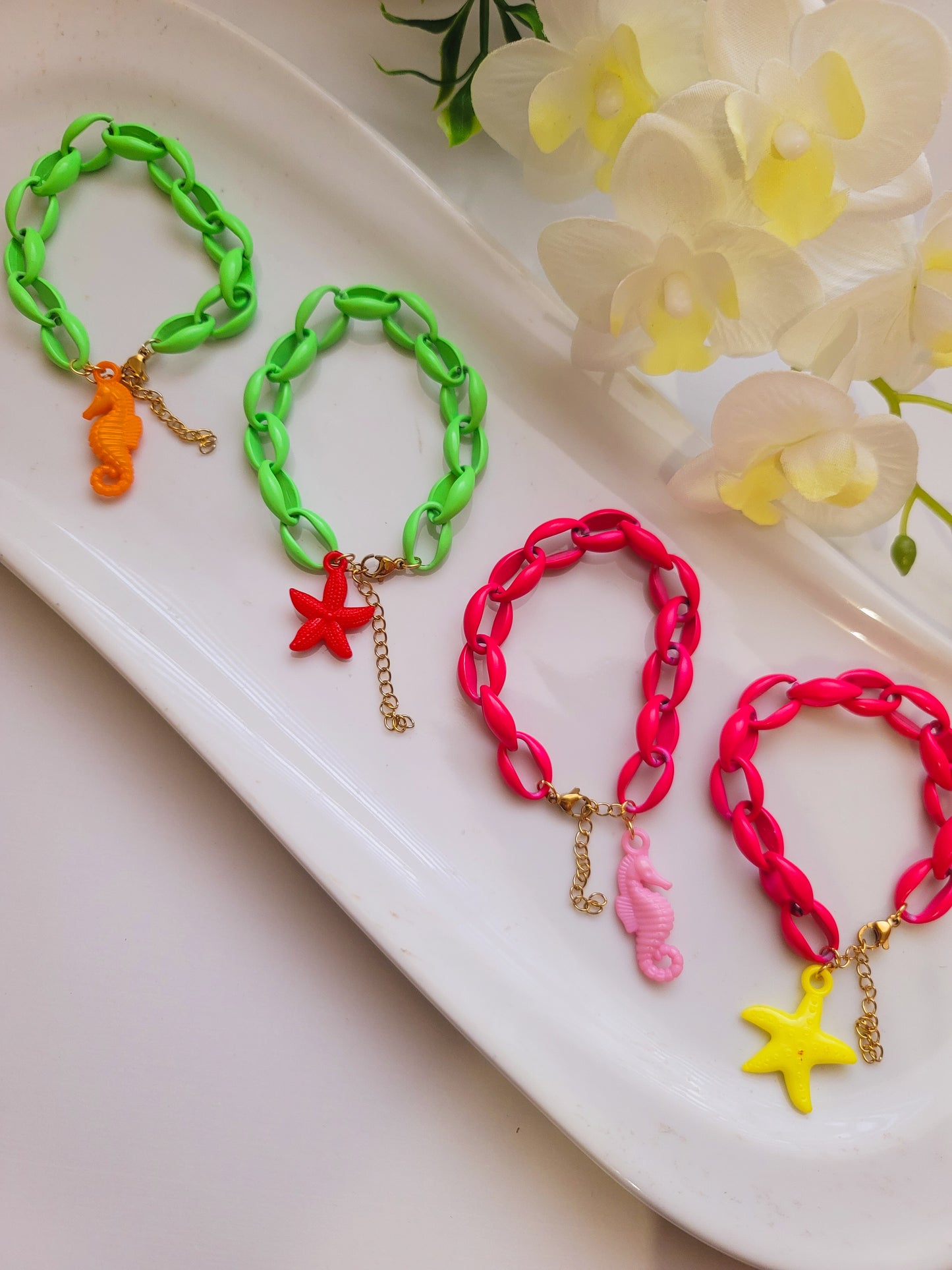 Summer color bracelets 🪼🪸🦑