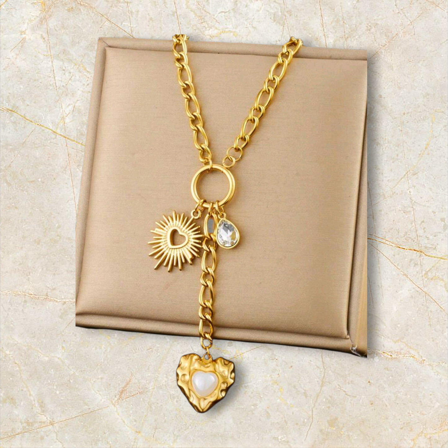 Lariat charm necklace
