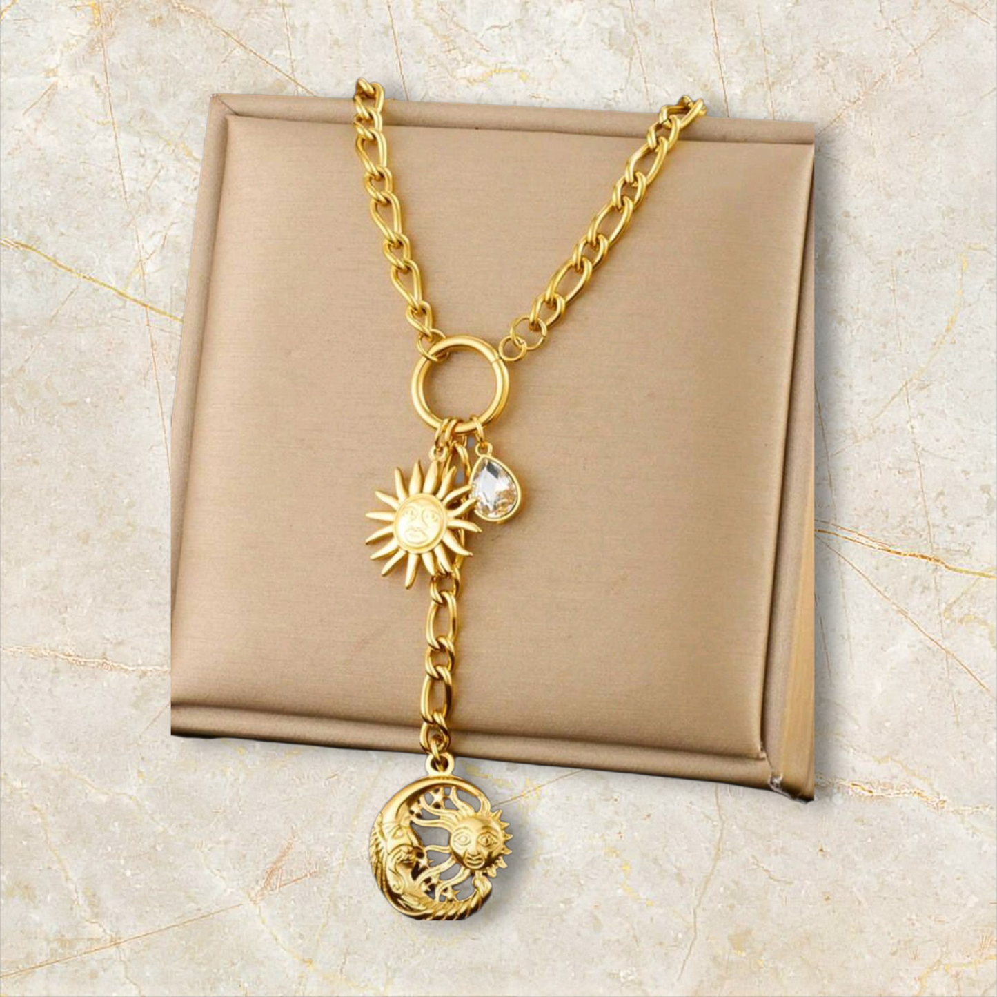 Lariat charm necklace
