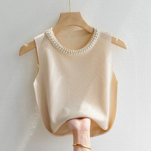 Tank tops elegant pearl