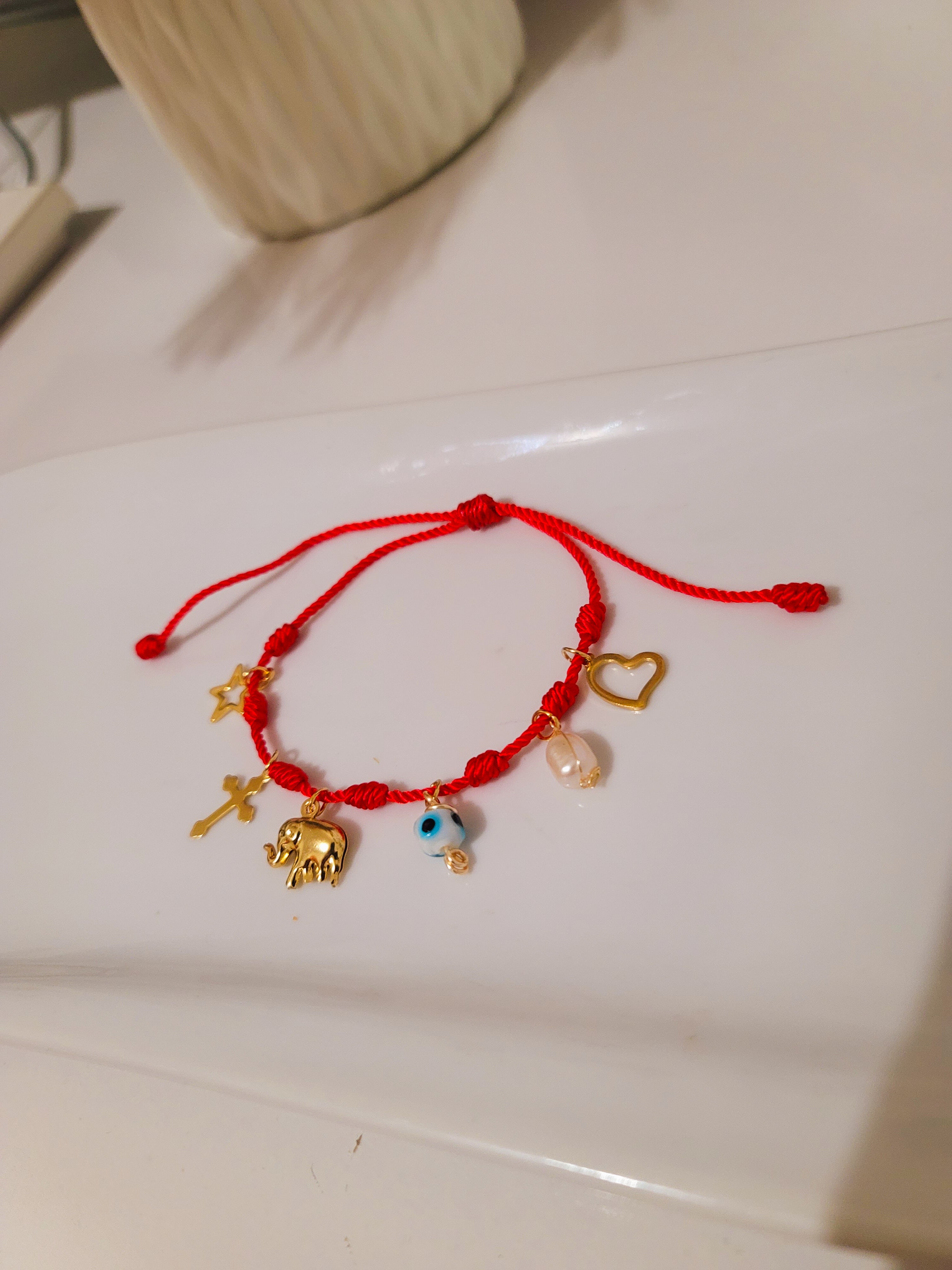 Pulsera Afirmaciones 🐘⭐️🧿✝️🤎