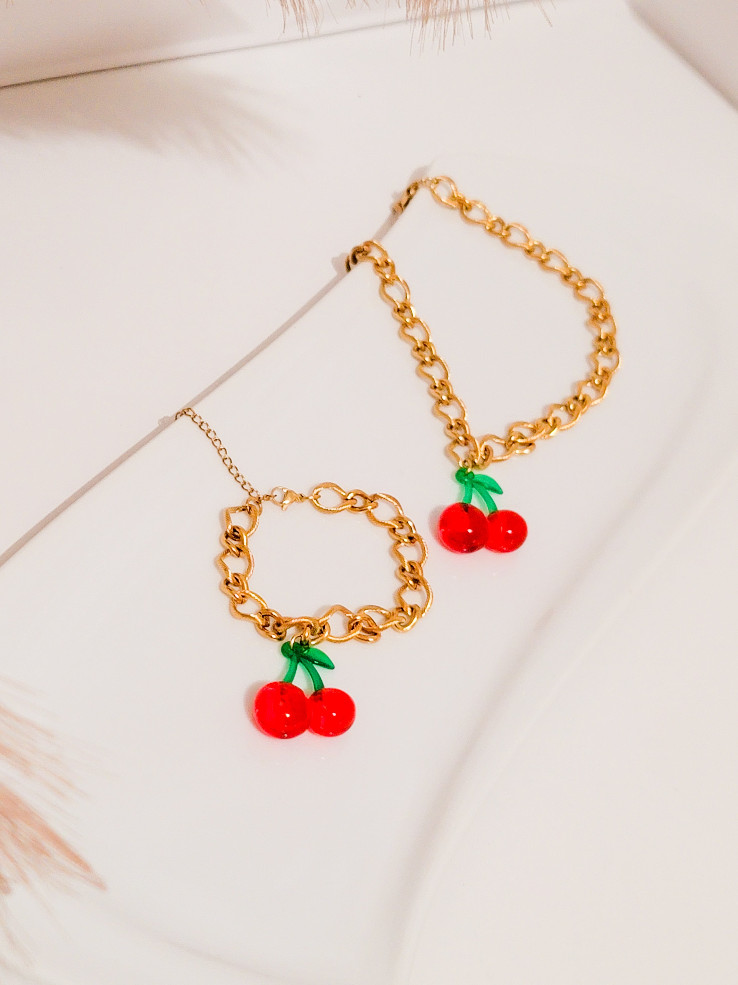 Cuban cherry necklace y bracelets 🍒🍒