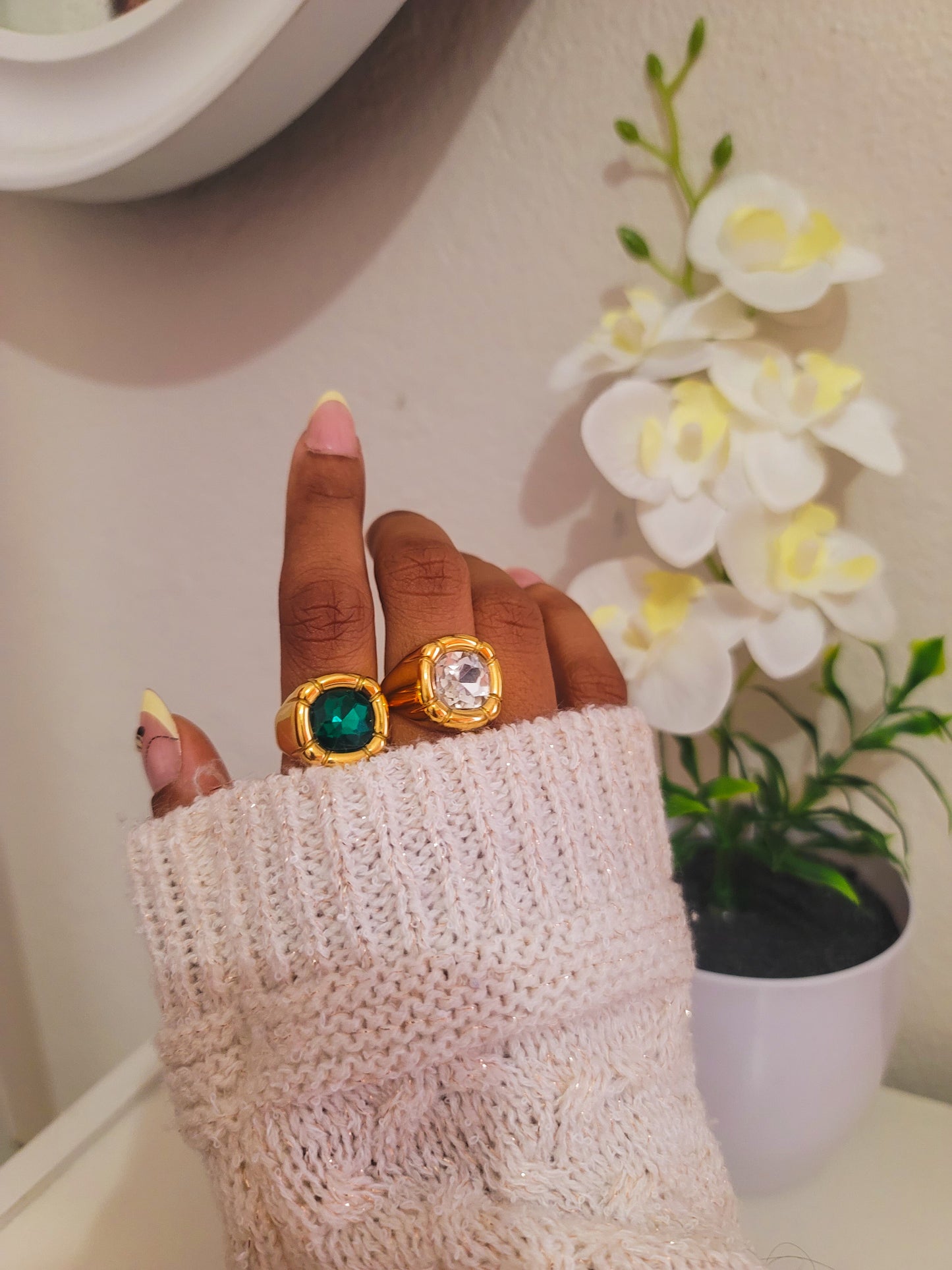 Ring chunky stone