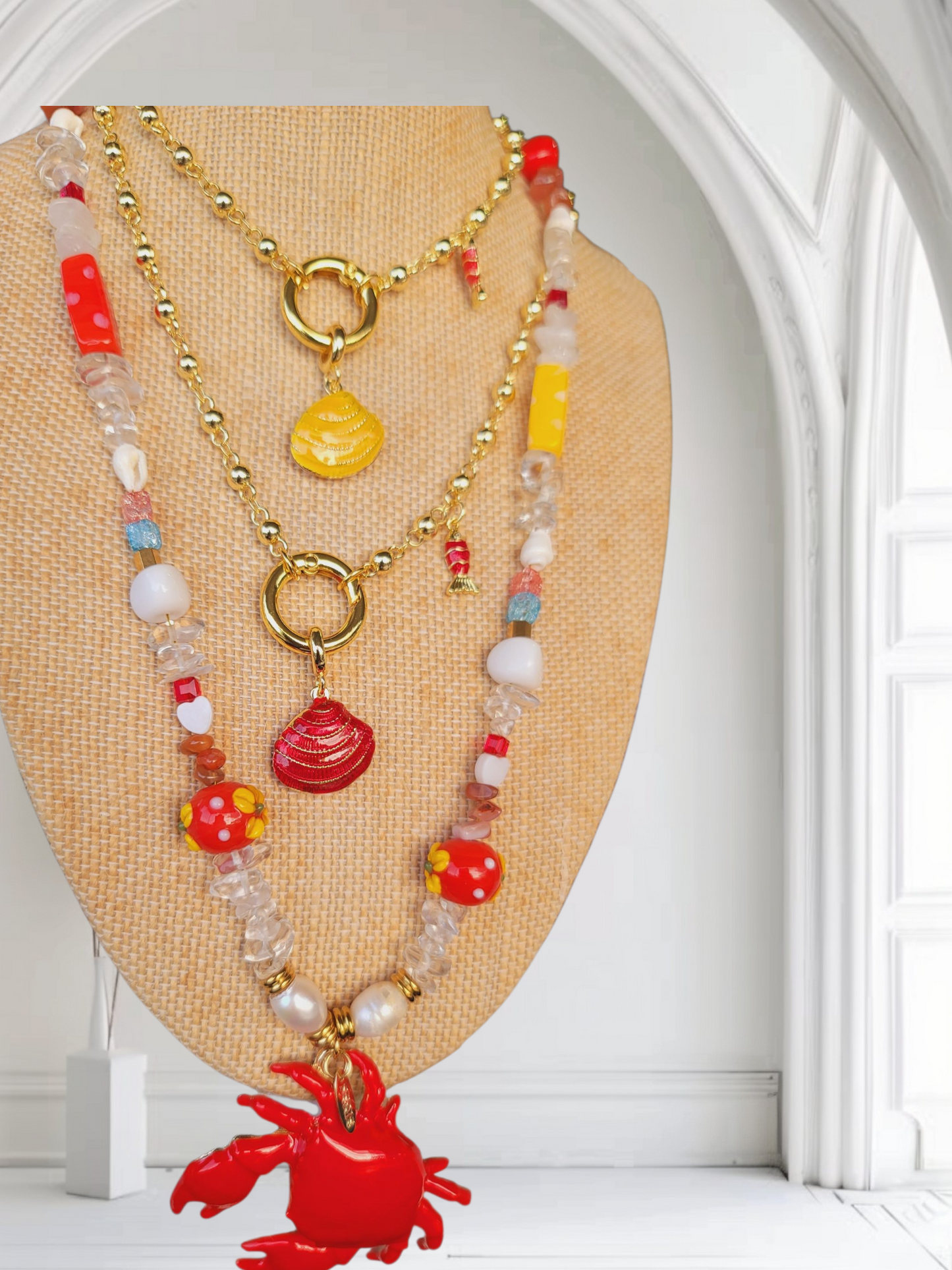 Crab chunky necklace