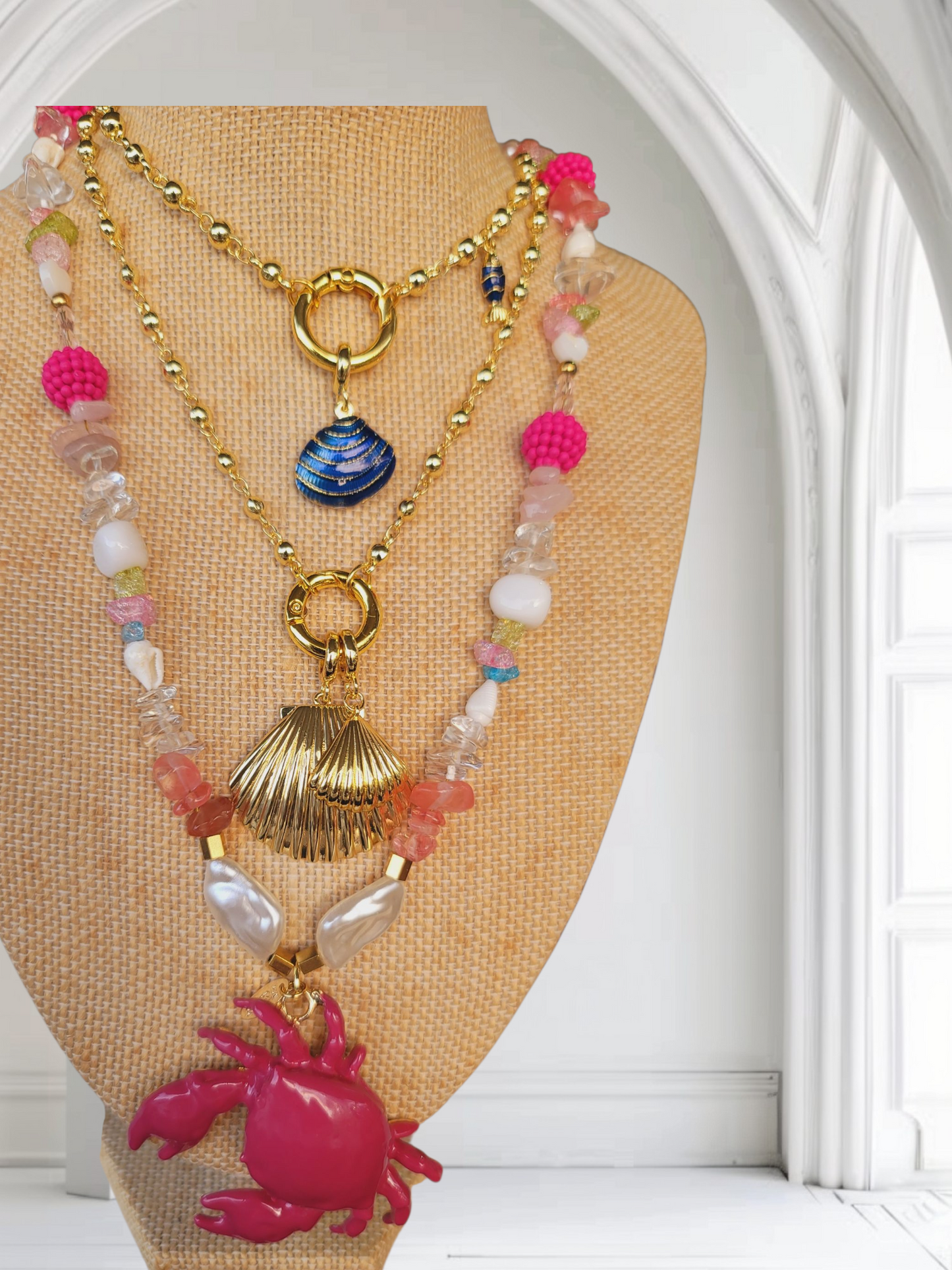 Crab chunky necklace