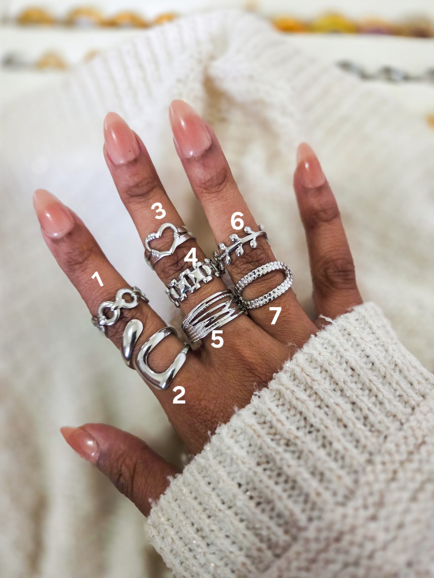Basic silver rings