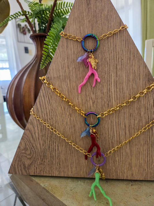 🌴"Brisa boricua"🌴 Coral neckleces