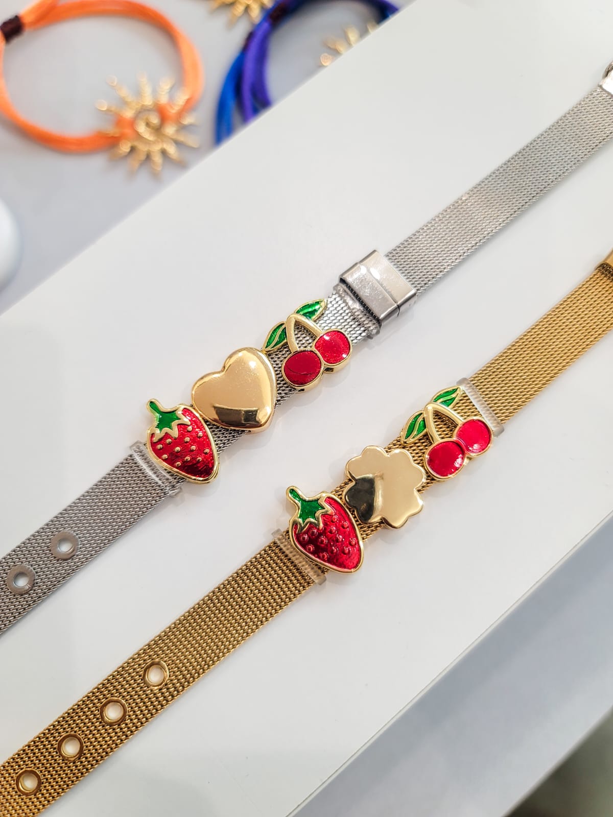 Cherry & strawberry bracelets