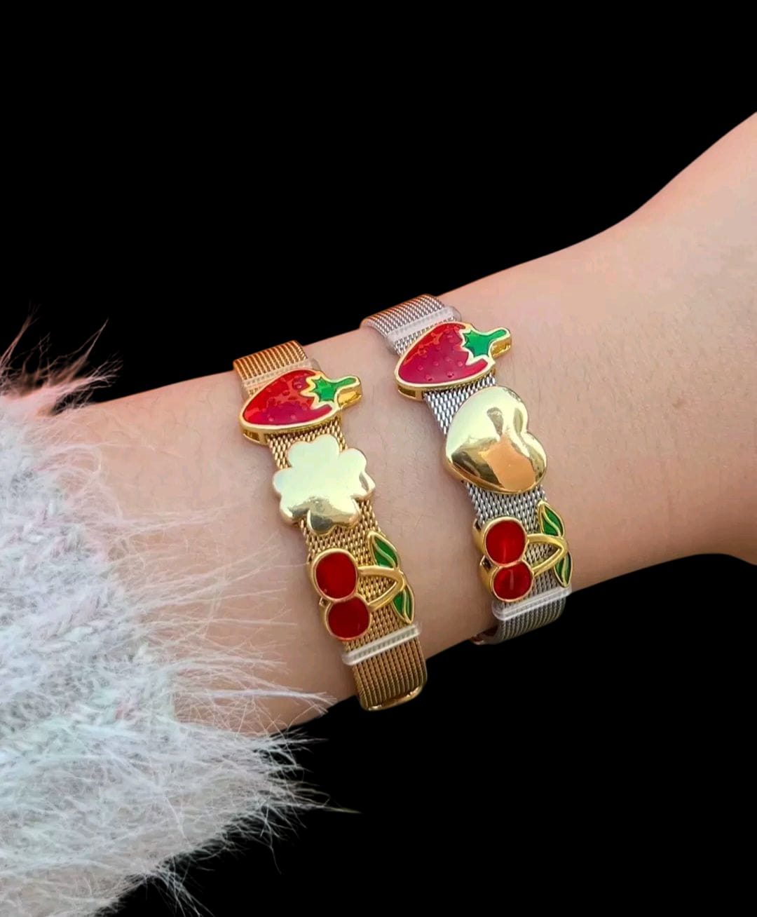 Cherry & strawberry bracelets