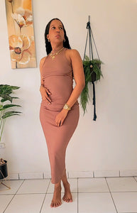 Chocolate midi drees