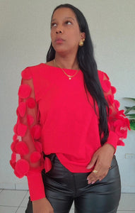 Red elegant blouse