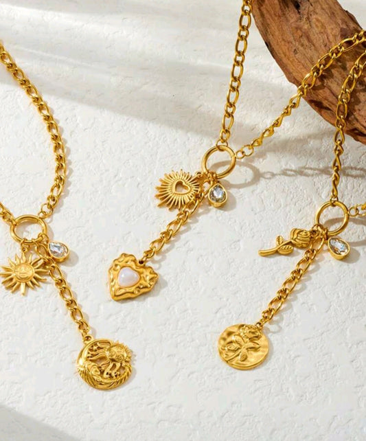 Lariat charm necklace