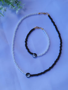 Yin yan choker & bracelet